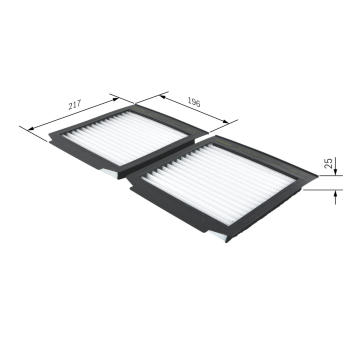 Filter vnútorného priestoru BOSCH 1 987 432 169