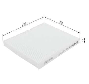 Filtr, vzduch v interiéru BOSCH 1 987 432 170