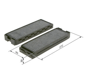 Filter vnútorného priestoru BOSCH 1 987 432 239