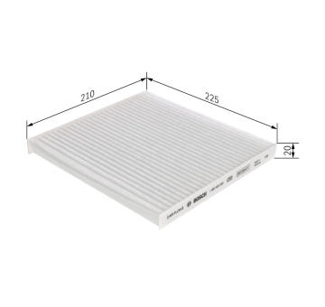 Filtr, vzduch v interiéru BOSCH 1 987 432 246