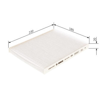 Filtr, vzduch v interiéru BOSCH 1 987 432 253