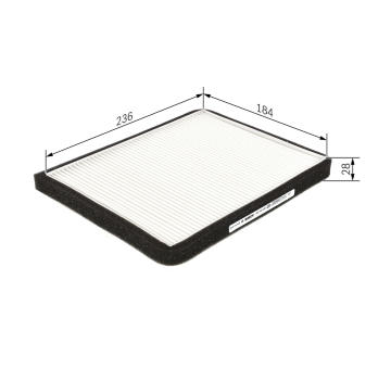 Filtr, vzduch v interiéru BOSCH 1 987 432 255