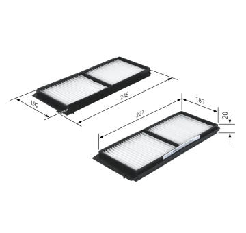 Filter vnútorného priestoru BOSCH 1 987 432 275