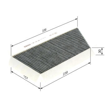 Filtr, vzduch v interiéru BOSCH 1 987 432 348
