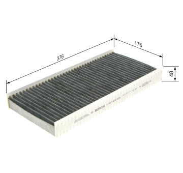 Filtr, vzduch v interiéru BOSCH 1 987 432 406