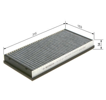 Filter vnútorného priestoru BOSCH 1 987 432 407