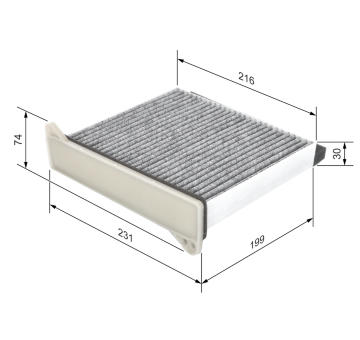 Filter vnútorného priestoru BOSCH 1 987 432 426