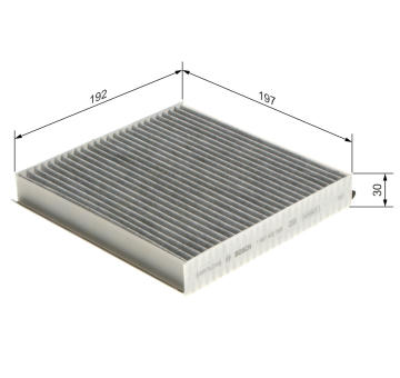 Filtr, vzduch v interiéru BOSCH 1 987 432 568