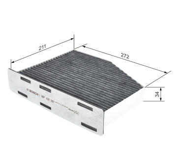 Filter vnútorného priestoru BOSCH 1 987 432 597