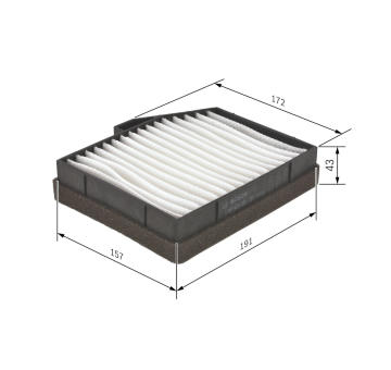 Filtr, vzduch v interiéru BOSCH 1 987 435 020