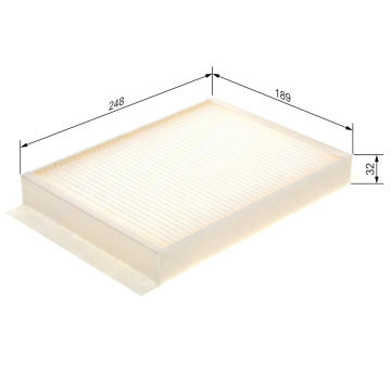 Filtr, vzduch v interiéru BOSCH 1 987 435 058