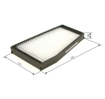Filtr, vzduch v interiéru BOSCH 1 987 435 122