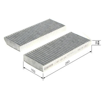 Filtr, vzduch v interiéru BOSCH 1 987 435 534