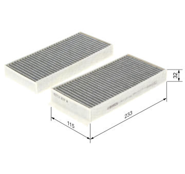 Filter vnútorného priestoru BOSCH 1 987 435 538