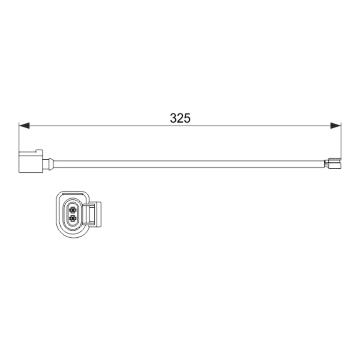 Vystrazny kontakt, opotrebeni oblozeni BOSCH 1 987 473 529