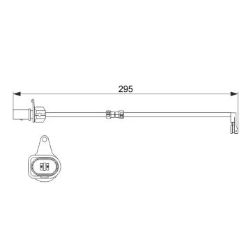 Vystrazny kontakt, opotrebeni oblozeni BOSCH 1 987 474 508