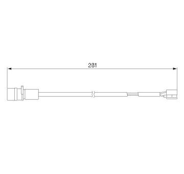 Výstražný kontakt, opotřebení obložení BOSCH 1 987 474 924