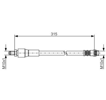 Brzdová hadice BOSCH 1 987 476 032
