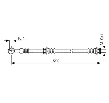 Brzdová hadica BOSCH 1 987 476 122