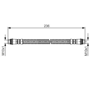 Brzdová hadica BOSCH 1 987 476 148