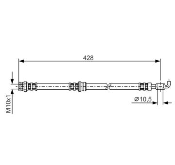 Brzdová hadice BOSCH 1 987 476 166
