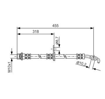 Brzdová hadica BOSCH 1 987 476 255