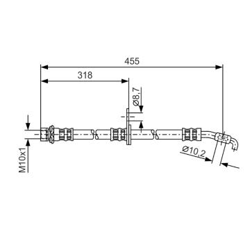 Brzdová hadice BOSCH 1 987 476 255