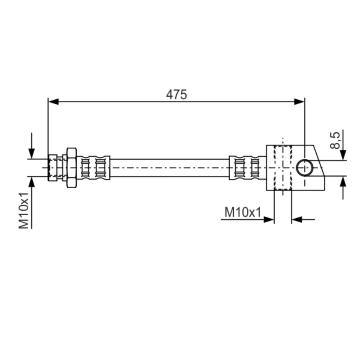 Brzdová hadice BOSCH 1 987 476 549