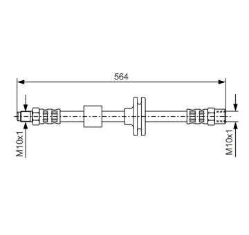 Brzdová hadica BOSCH 1 987 476 752