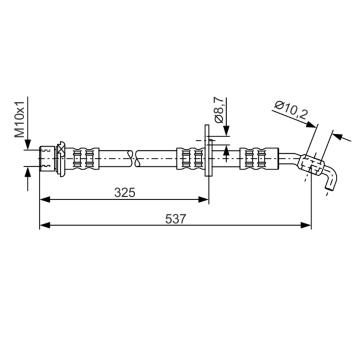 Brzdová hadica BOSCH 1 987 476 782