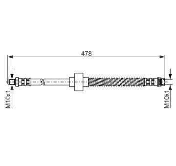 Brzdová hadica BOSCH 1 987 476 868