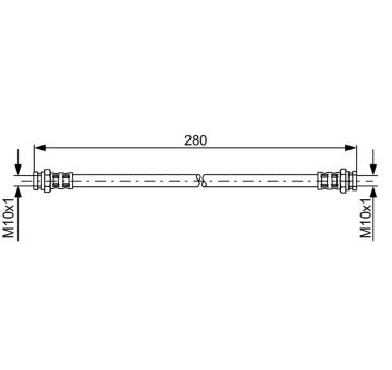 Brzdová hadica BOSCH 1 987 476 985