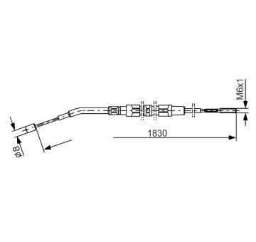 Tažné lanko, parkovací brzda BOSCH 1 987 477 008