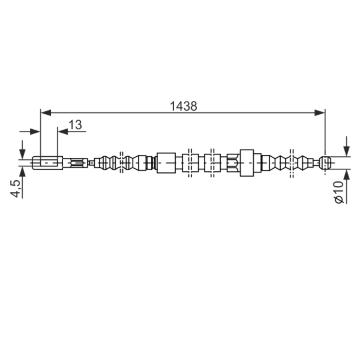 Tažné lanko, parkovací brzda BOSCH 1 987 477 061