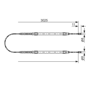 Tažné lanko, parkovací brzda BOSCH 1 987 477 113