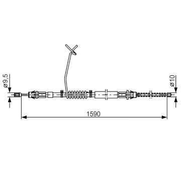 Tažné lanko, parkovací brzda BOSCH 1 987 477 175
