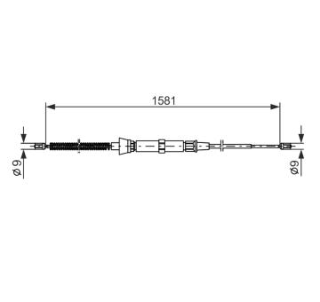 Tažné lanko, parkovací brzda BOSCH 1 987 477 205