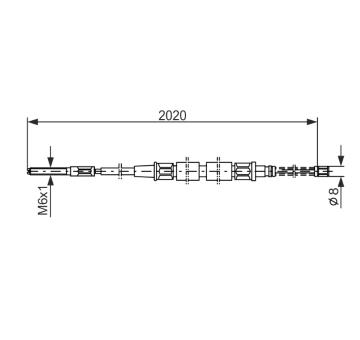 Tažné lanko, parkovací brzda BOSCH 1 987 477 322