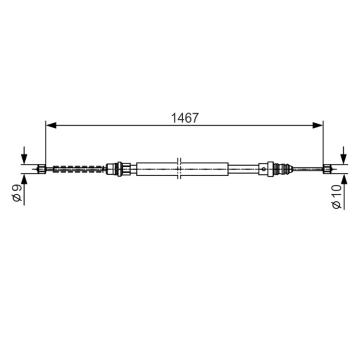 Tažné lanko, parkovací brzda BOSCH 1 987 477 332