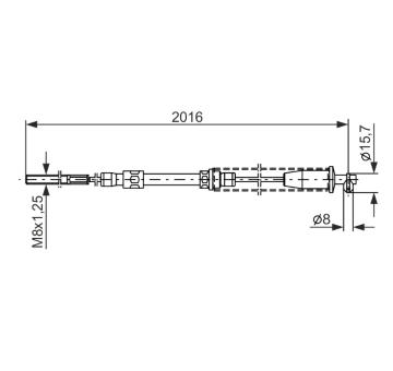 Tažné lanko, parkovací brzda BOSCH 1 987 477 377