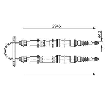 Tažné lanko, parkovací brzda BOSCH 1 987 477 390