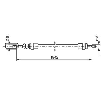 Tažné lanko, parkovací brzda BOSCH 1 987 477 422
