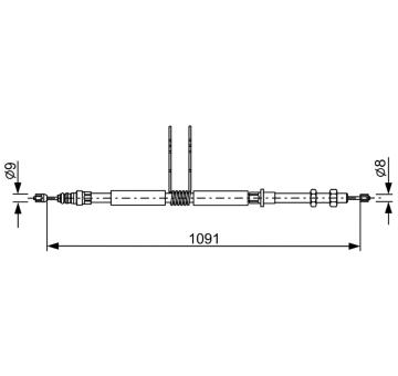 Tažné lanko, parkovací brzda BOSCH 1 987 477 649