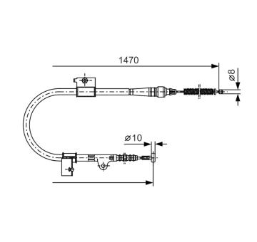 Tažné lanko, parkovací brzda BOSCH 1 987 477 757