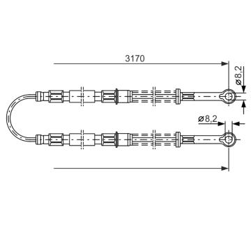 Tažné lanko, parkovací brzda BOSCH 1 987 477 792