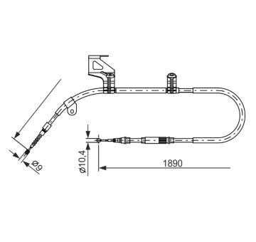 Tazne lanko, parkovaci brzda BOSCH 1 987 477 803