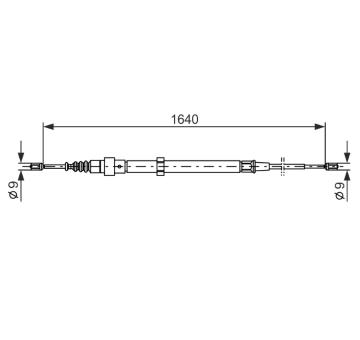 Tažné lanko, parkovací brzda BOSCH 1 987 477 807