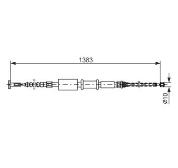 Tažné lanko, parkovací brzda BOSCH 1 987 477 826