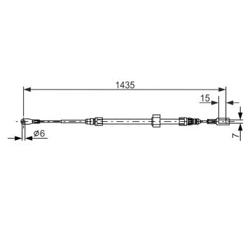 Tažné lanko, parkovací brzda BOSCH 1 987 477 853