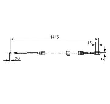 Tažné lanko, parkovací brzda BOSCH 1 987 477 856